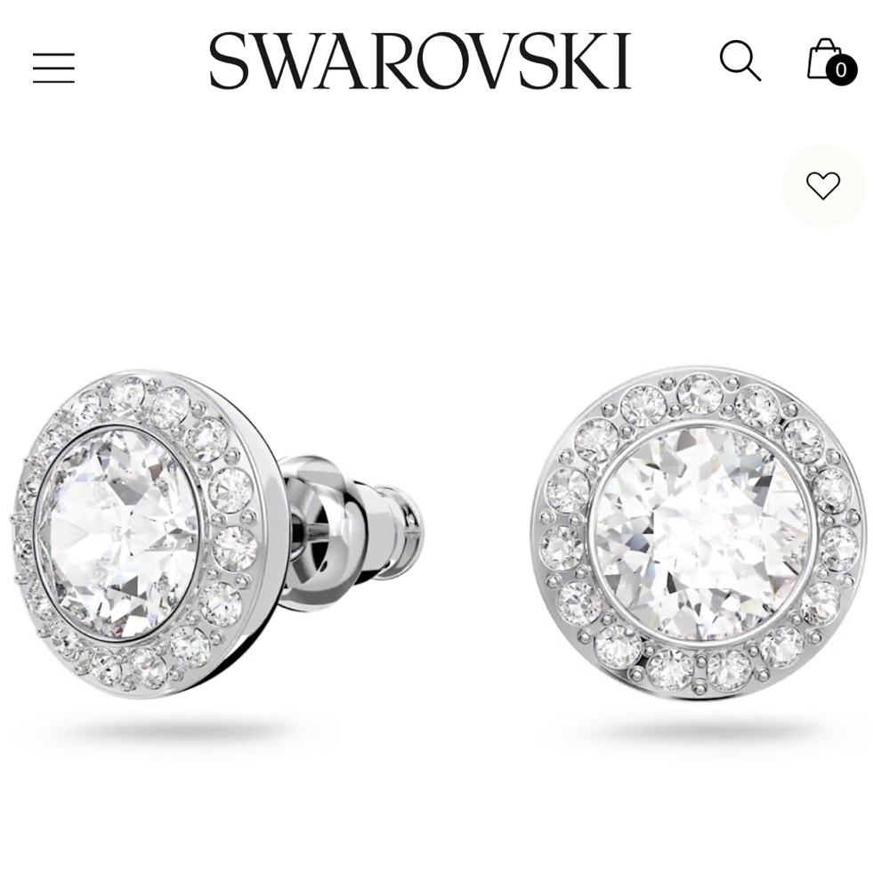 Swarovski Silver Halo Crystal Earrings